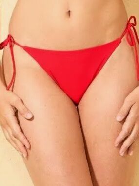 wild fable Red Tie-Side Bikini Bottoms, Size XXS (00), NWT